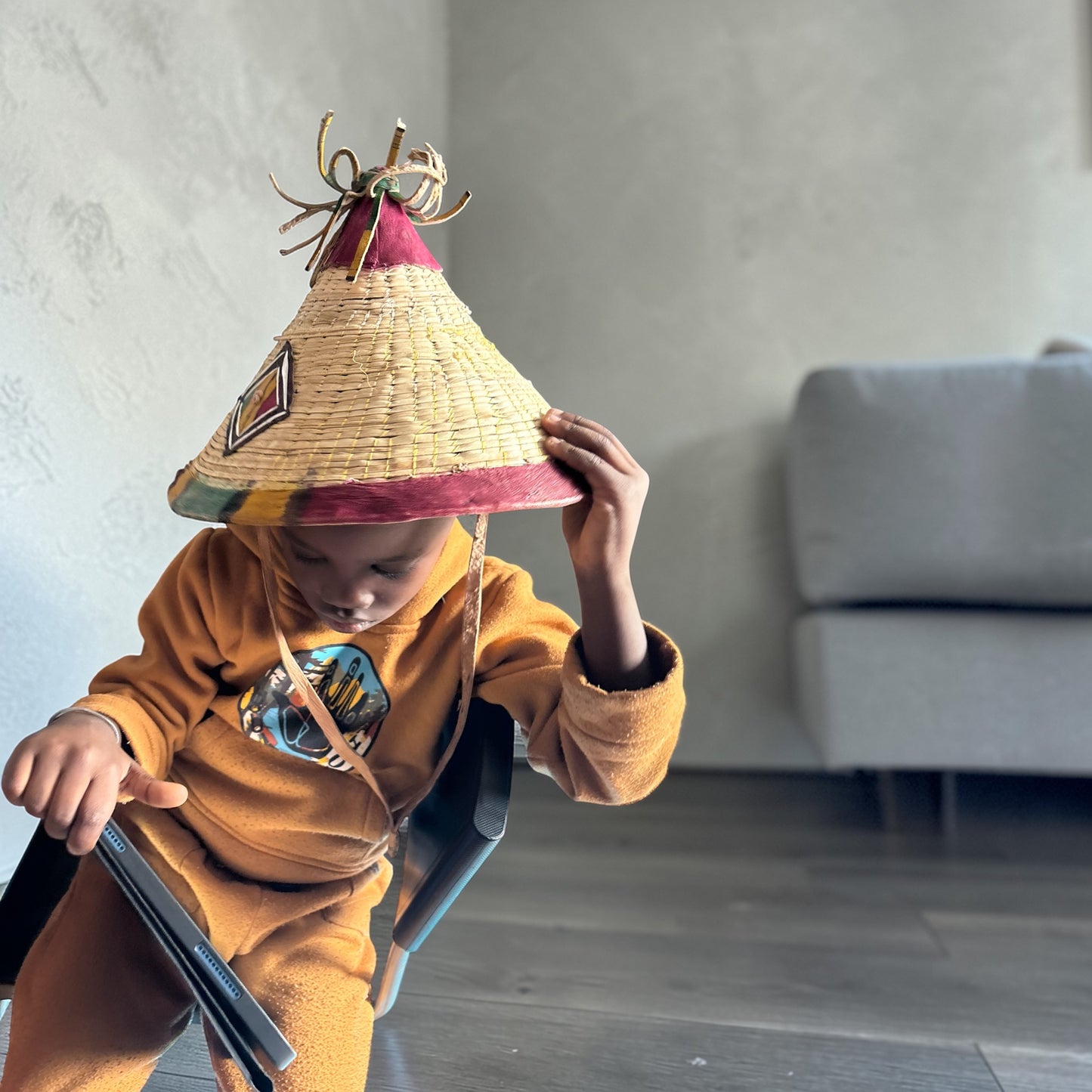 chapeau en paille pour enfant