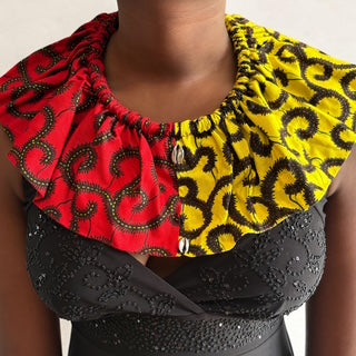 collier en tissu pagne