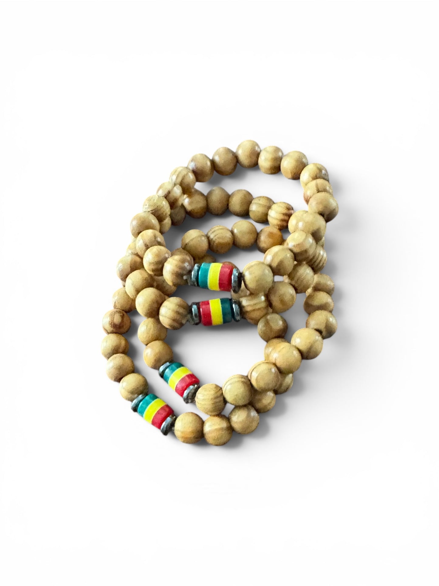 Bracelets en bois ronds simples