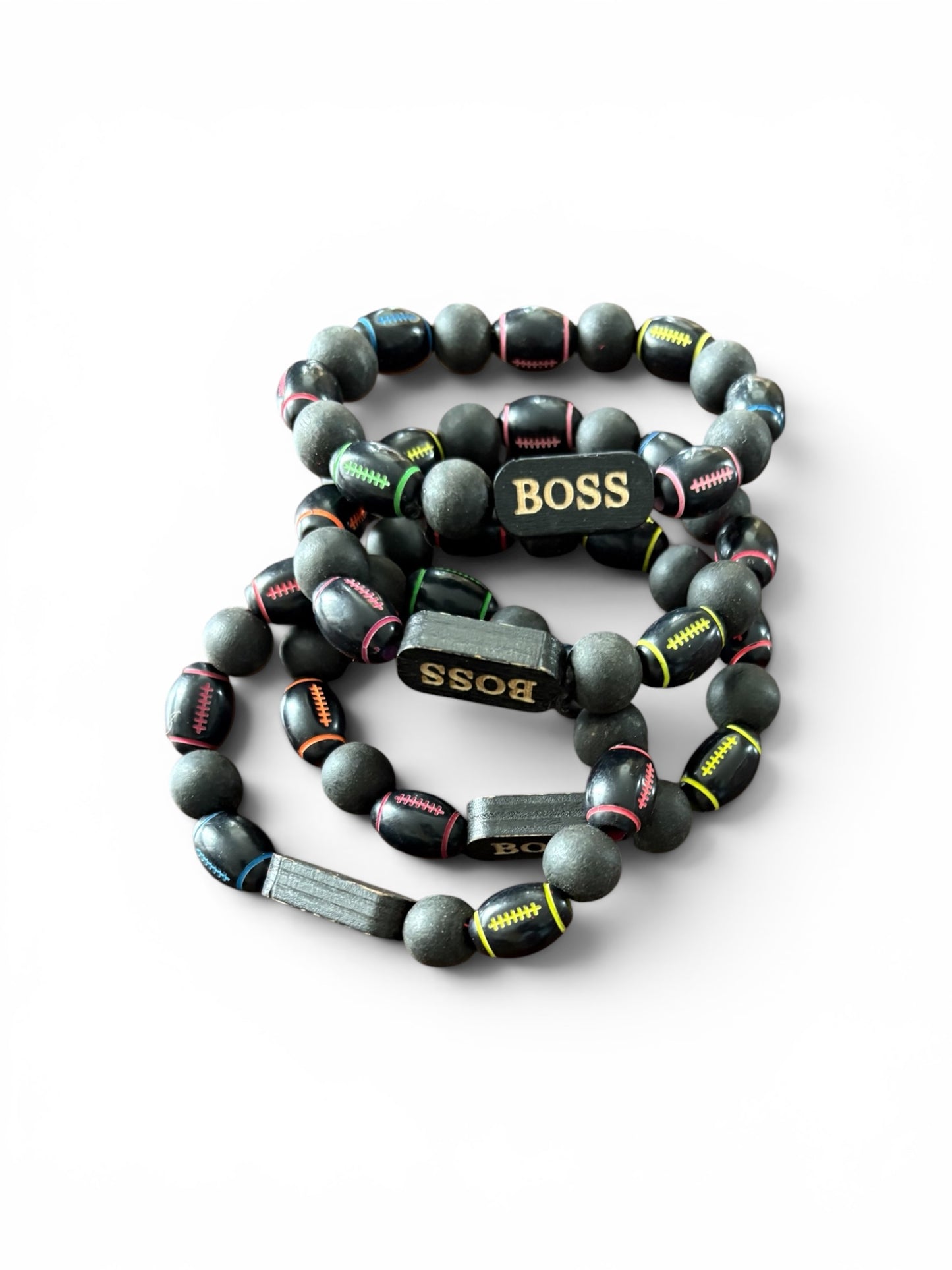 Bracelet multirangs en perles de bois