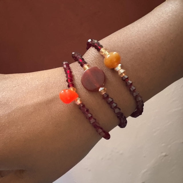 Bracelet fin en perles de cristal
