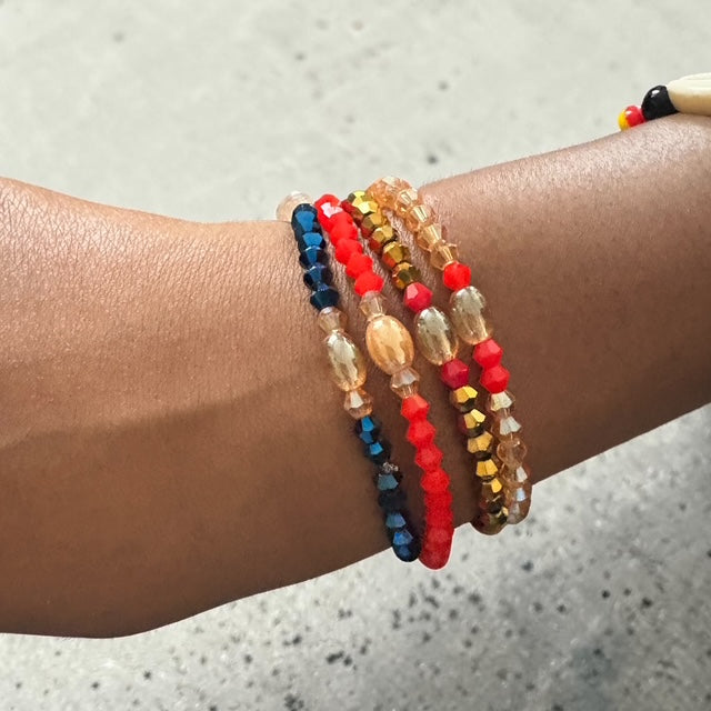 Bracelet fin en perles de cristal