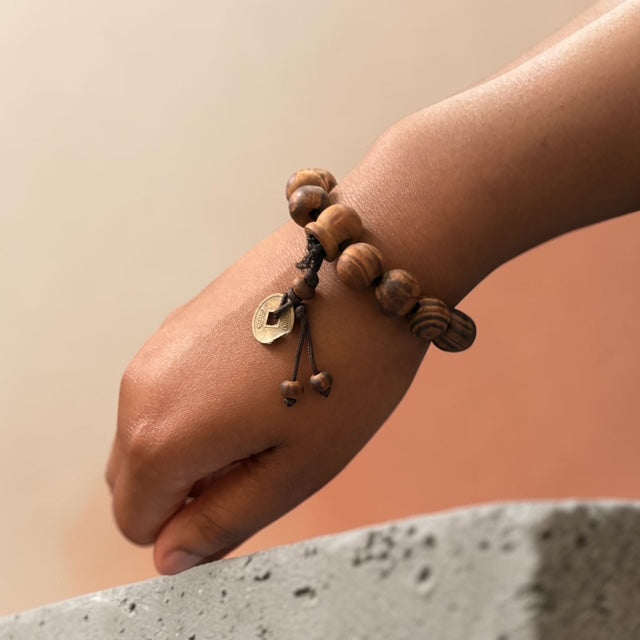 Bracelets en bois ronds simples
