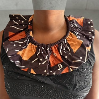 collier en tissu pagne