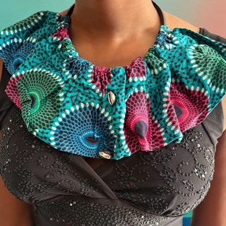 collier en tissu pagne
