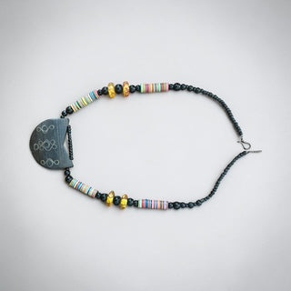collier perles et bois