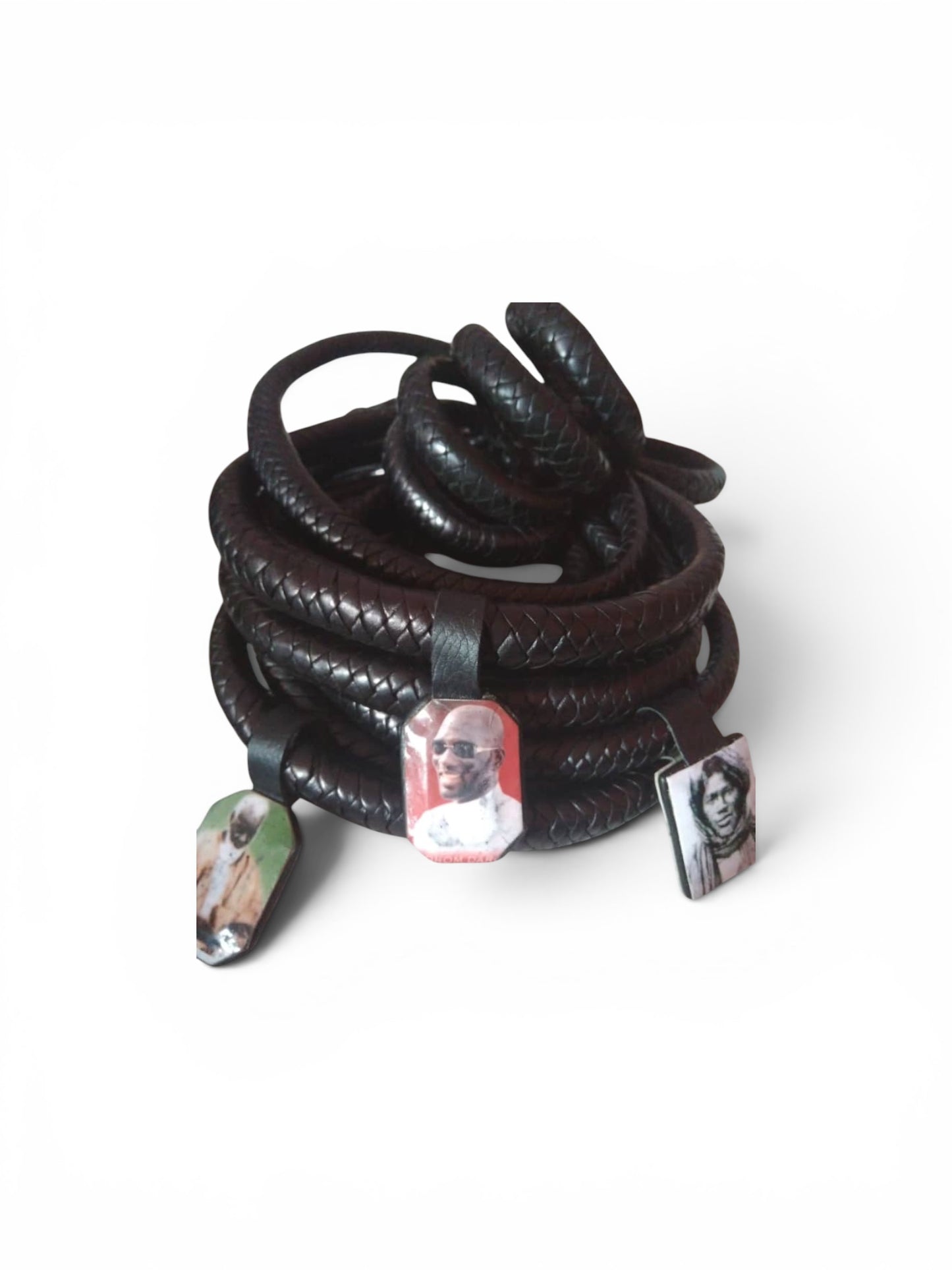 colliers cuir teinté